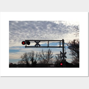 Clouds At RR Crossing Posters and Art